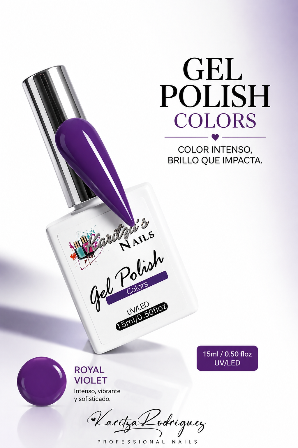 Gel Polish Royal Violet – 15ML 💜