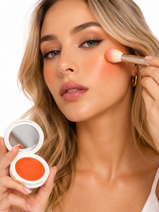 Salmon Pink Pressed Powder Blush