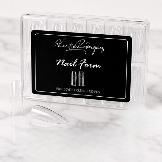 Nail Form Clear Square – 120 Piezas | Extensiones Precisas y Profesionales.